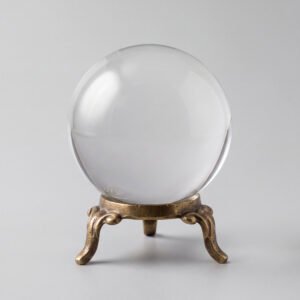 Crystal Ball on Brass Stand, 110 mm